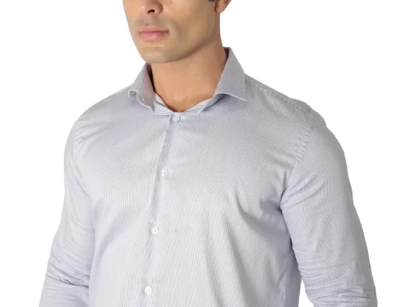 Camisa Manga Longa Slim Fit Algodão Egípcio Fio 80 - Image 2