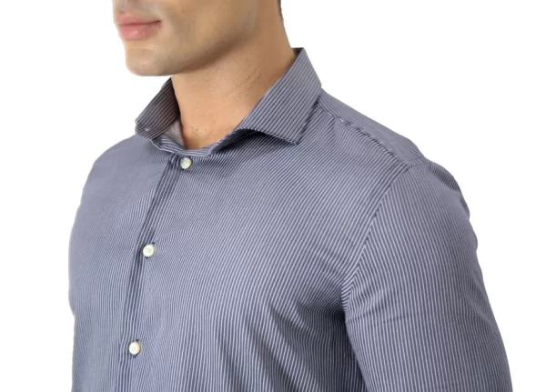 Camisa Manga Longa Slim Fit Algodão Egípcio Fio 80 - Image 4