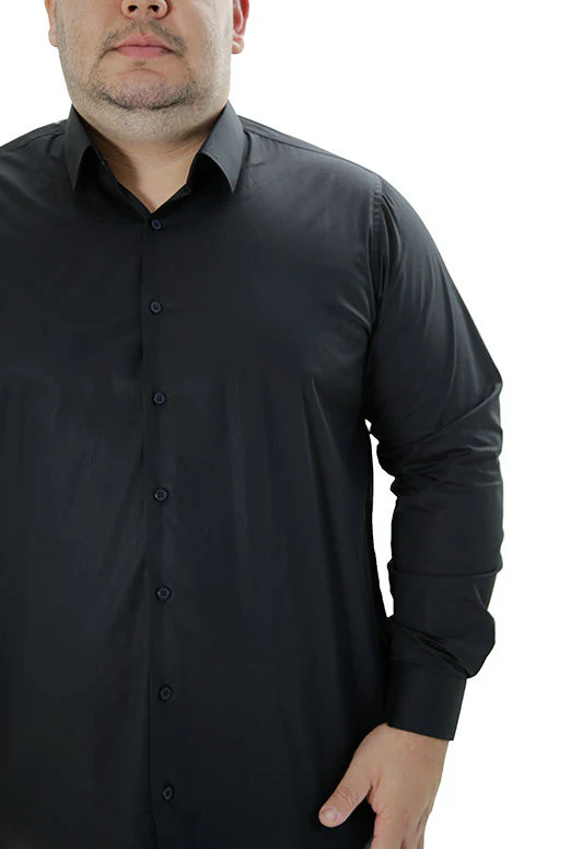 Camisa Social Plus Size Básica Lisa